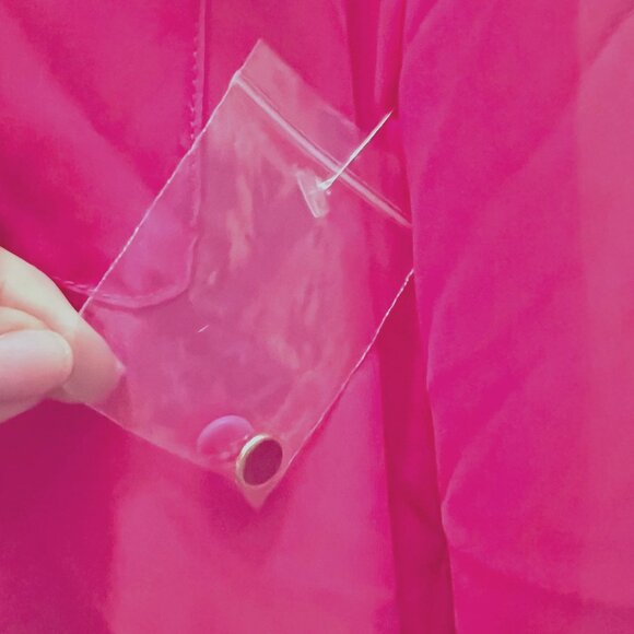 Bisou Bisou-NWT- Women's Long Sleeve Hot Pink Button Up Blouse-XS-Slit Up Back - Picture 10 of 16